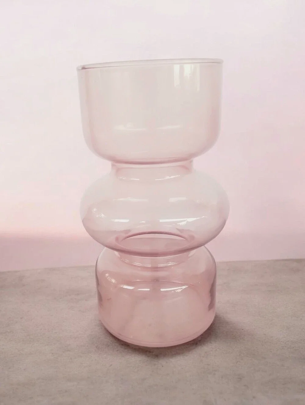 Vintage Dusty Rose Glass Bud Vase Retro Mid Century Modern Decorative Vase